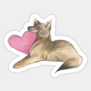 Wolf Heart Sticker